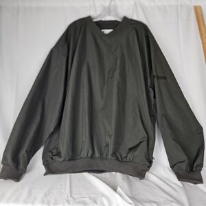 Columbia Mens Windbreaker Pullover Golf Jacket Army Green Packable XL